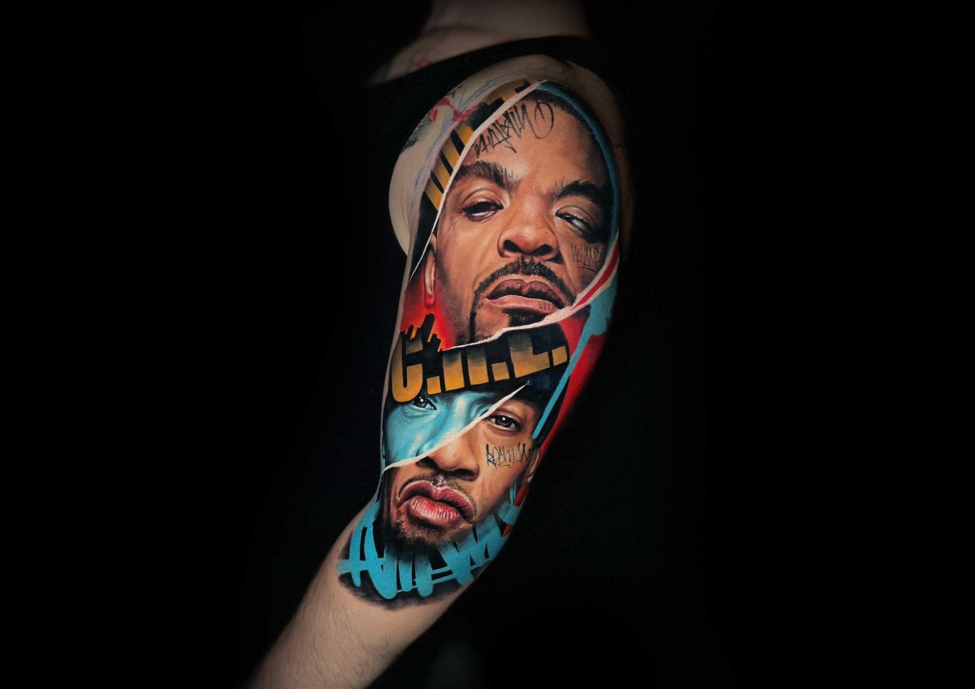 Xzibit tattoo od Snower Tatoo